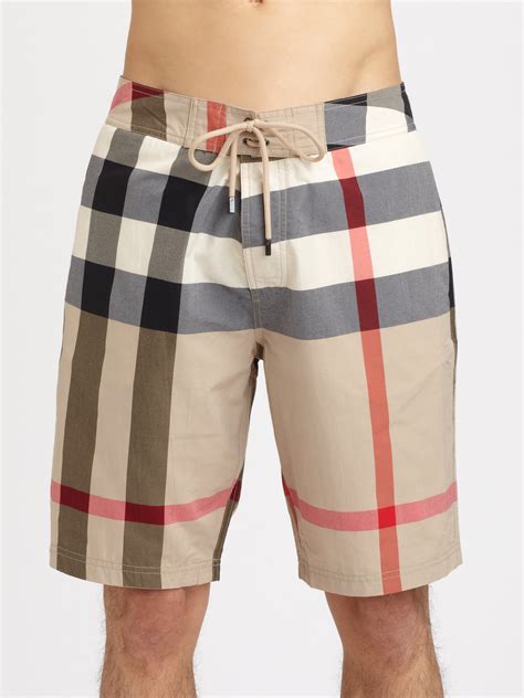 burberry plaid pattern pants|Burberry swim shorts men's sale.